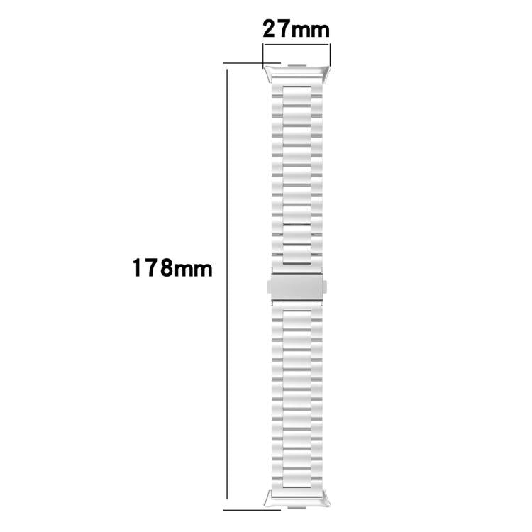 Three Beads Flat Buckle Stainless Steel Watch Band, For vivo Watch GT 2 / iQOO Watch GT 2