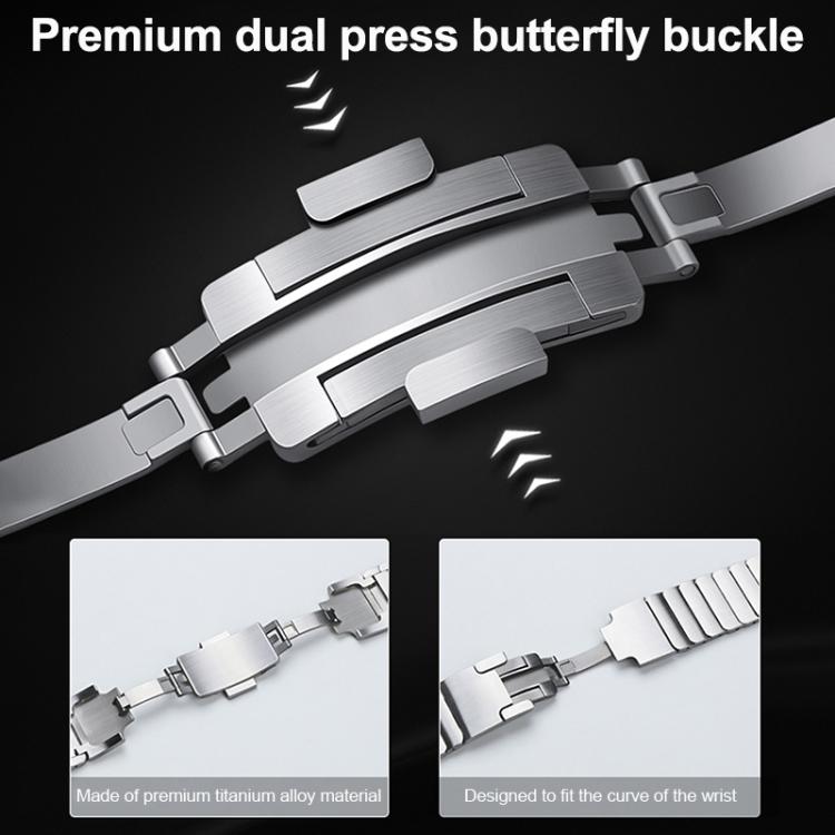 One Beads Dual-Press Butterfly Buckle Titanium Alloy Watch Band, For vivo Watch GT 2 / iQOO Watch GT 2, For vivo Watch GT / iQOO Watch GT