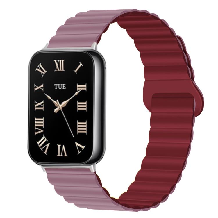 Two Color Reverse Buckle Magnetic Silicone Watch Band, For Xiaomi Band 10 Pro / Redmi Watch 6 / 5