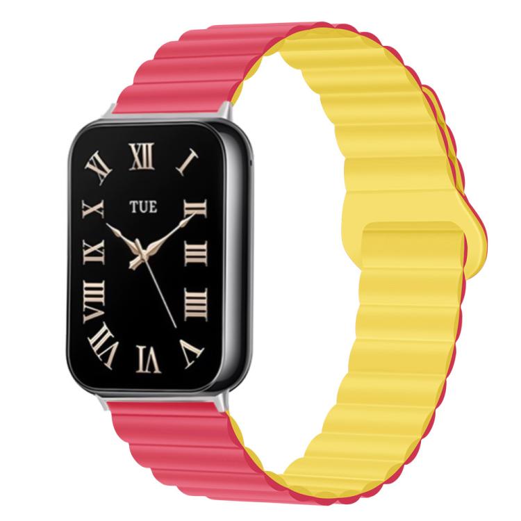 Two Color Reverse Buckle Magnetic Silicone Watch Band, For Xiaomi Band 10 Pro / Redmi Watch 6 / 5