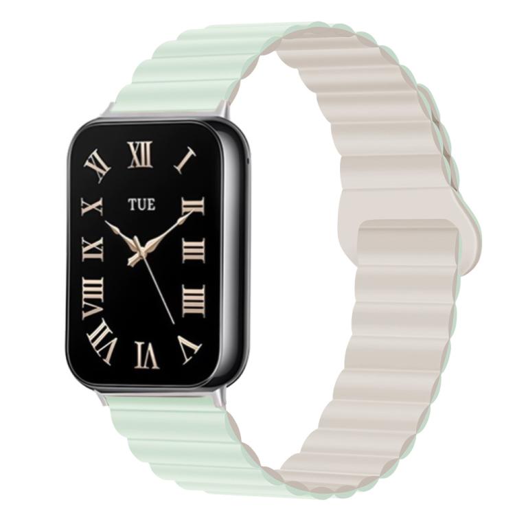 Two Color Reverse Buckle Magnetic Silicone Watch Band, For Xiaomi Band 10 Pro / Redmi Watch 6 / 5