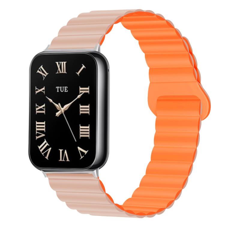 Two Color Reverse Buckle Magnetic Silicone Watch Band, For Xiaomi Band 10 Pro / Redmi Watch 6 / 5
