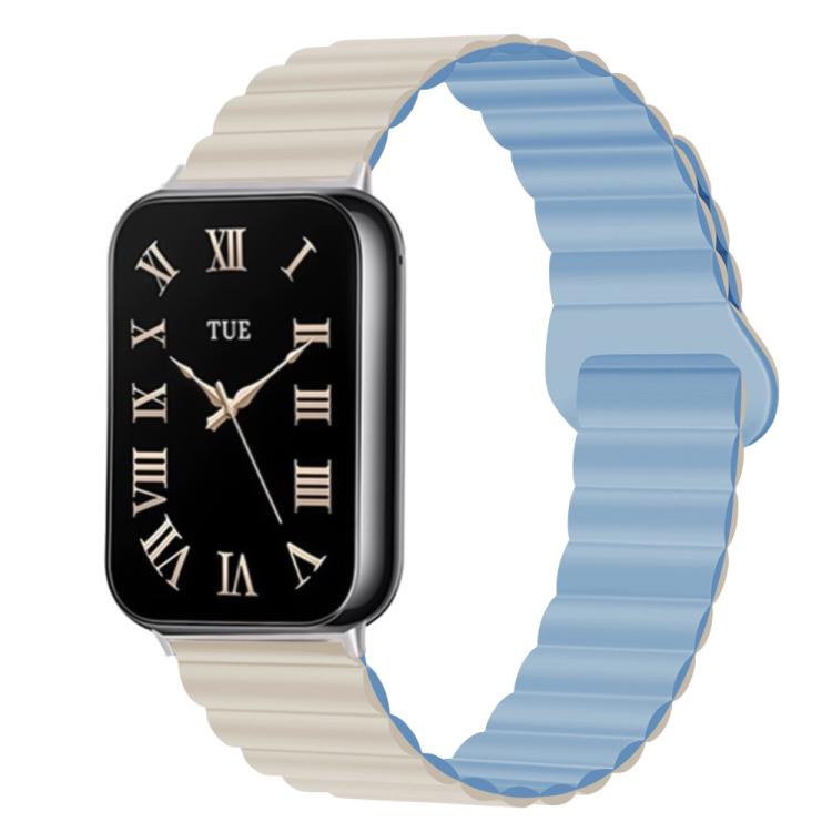 Two Color Reverse Buckle Magnetic Silicone Watch Band, For Xiaomi Band 10 Pro / Redmi Watch 6 / 5
