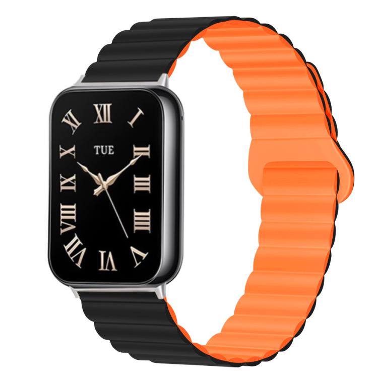 Two Color Reverse Buckle Magnetic Silicone Watch Band, For Xiaomi Band 10 Pro / Redmi Watch 6 / 5