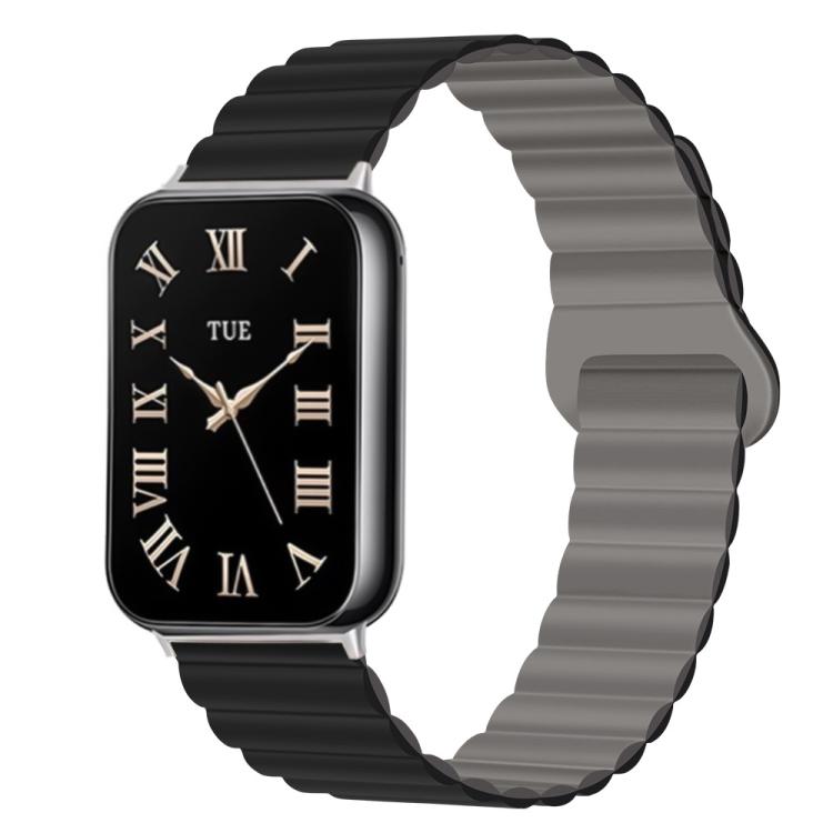 Two Color Reverse Buckle Magnetic Silicone Watch Band, For Xiaomi Band 10 Pro / Redmi Watch 6 / 5