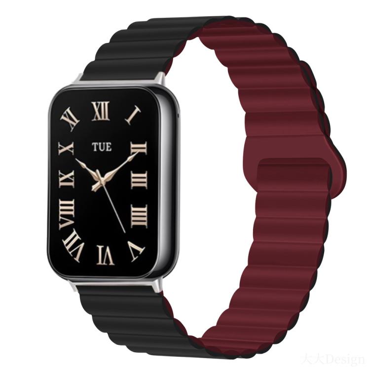 Two Color Reverse Buckle Magnetic Silicone Watch Band, For Xiaomi Band 10 Pro / Redmi Watch 6 / 5