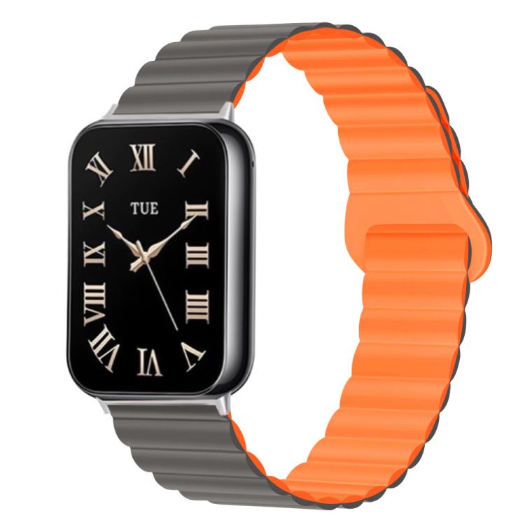 Two Color Reverse Buckle Magnetic Silicone Watch Band, For Xiaomi Band 10 Pro / Redmi Watch 6 / 5