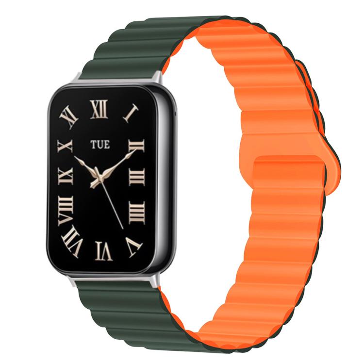 Two Color Reverse Buckle Magnetic Silicone Watch Band, For Xiaomi Band 10 Pro / Redmi Watch 6 / 5