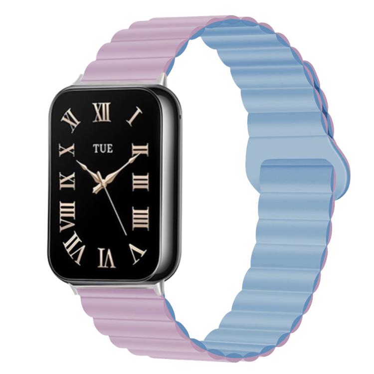 Two Color Reverse Buckle Magnetic Silicone Watch Band, For Xiaomi Band 10 Pro / Redmi Watch 6 / 5