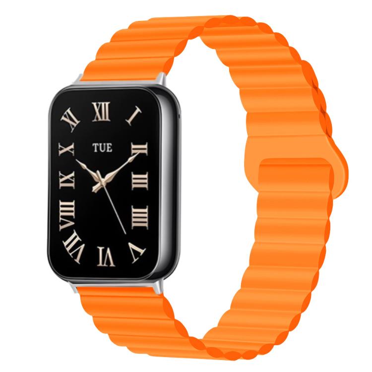Solid Color Reverse Buckle Magnetic Silicone Watch Band, For Xiaomi Band 10 Pro / Redmi Watch 6 / 5