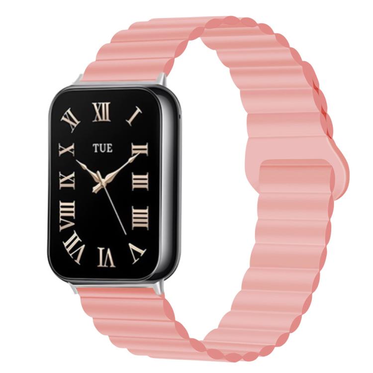 Solid Color Reverse Buckle Magnetic Silicone Watch Band, For Xiaomi Band 10 Pro / Redmi Watch 6 / 5