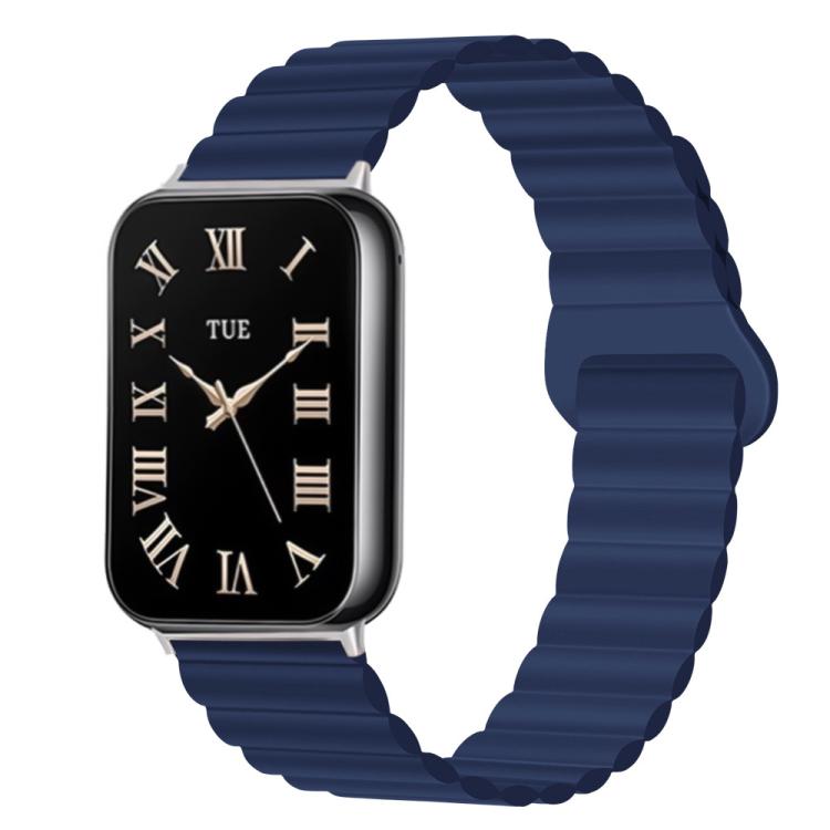 Solid Color Reverse Buckle Magnetic Silicone Watch Band, For Xiaomi Band 10 Pro / Redmi Watch 6 / 5