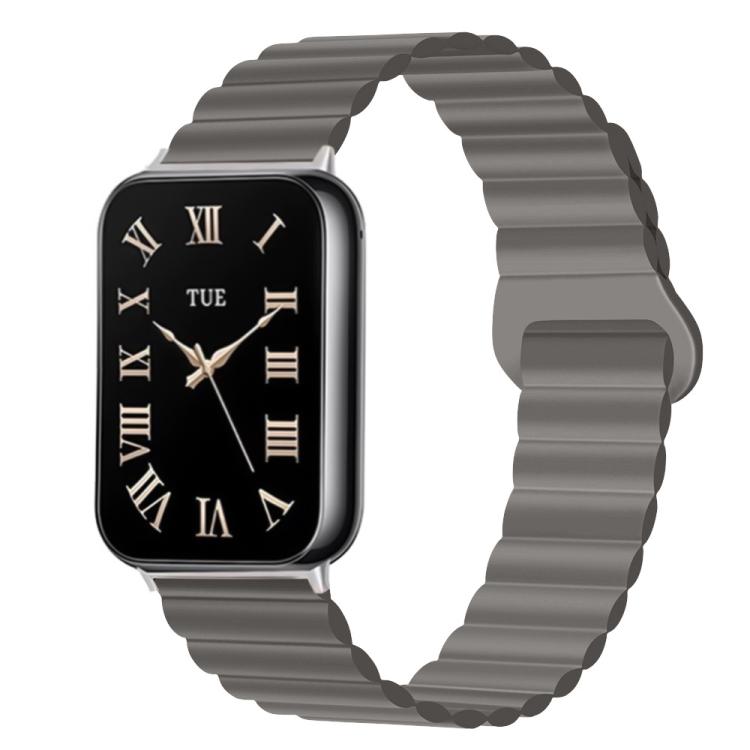 Solid Color Reverse Buckle Magnetic Silicone Watch Band, For Xiaomi Band 10 Pro / Redmi Watch 6 / 5