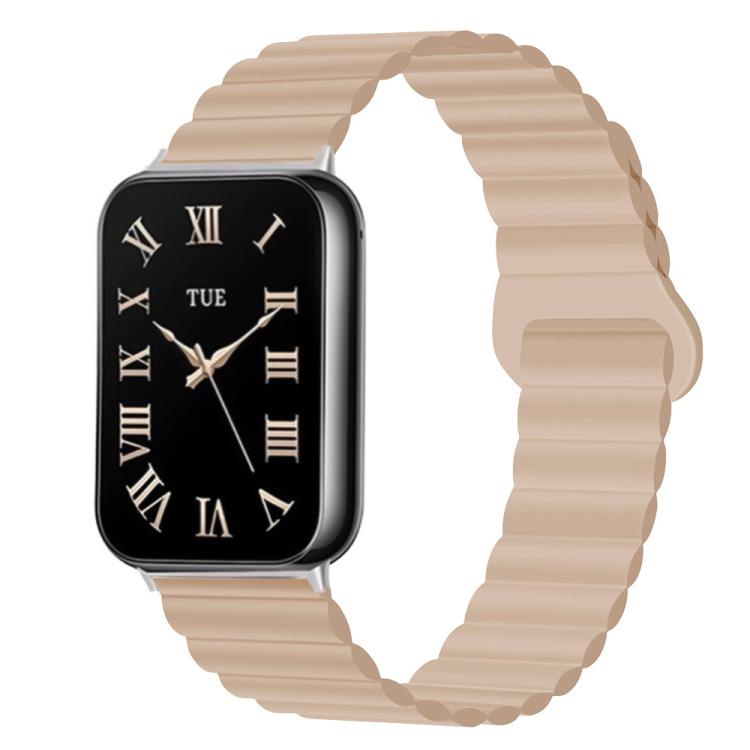 Solid Color Reverse Buckle Magnetic Silicone Watch Band, For Xiaomi Band 10 Pro / Redmi Watch 6 / 5