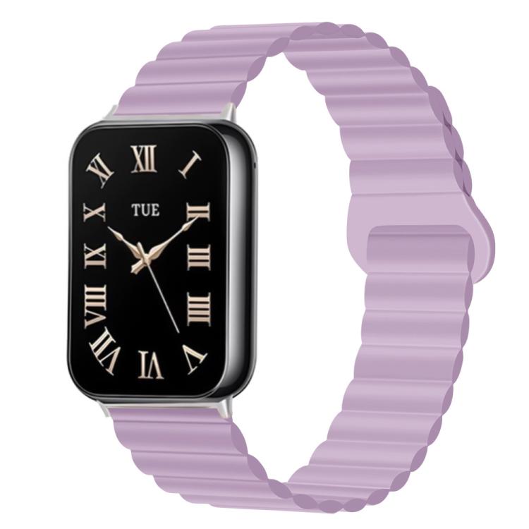 Solid Color Reverse Buckle Magnetic Silicone Watch Band, For Xiaomi Band 10 Pro / Redmi Watch 6 / 5