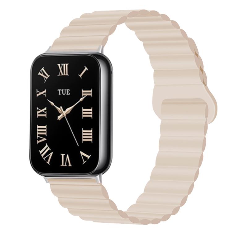 Solid Color Reverse Buckle Magnetic Silicone Watch Band, For Xiaomi Band 10 Pro / Redmi Watch 6 / 5
