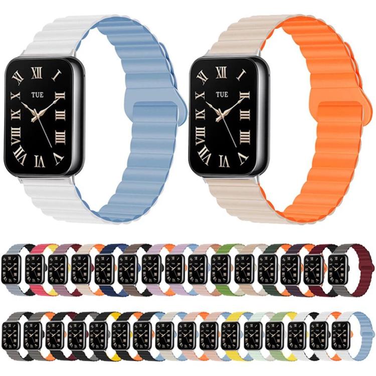 Solid Color Reverse Buckle Magnetic Silicone Watch Band, For Xiaomi Band 10 Pro / Redmi Watch 6 / 5