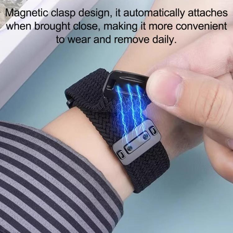 Magnetic Buckle Elastic Nylon Braided Watch Band, For Honor Watch X5
