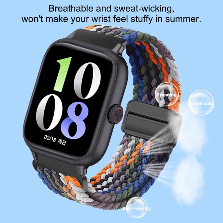 Magnetic Buckle Elastic Nylon Braided Watch Band, For Honor Watch X5