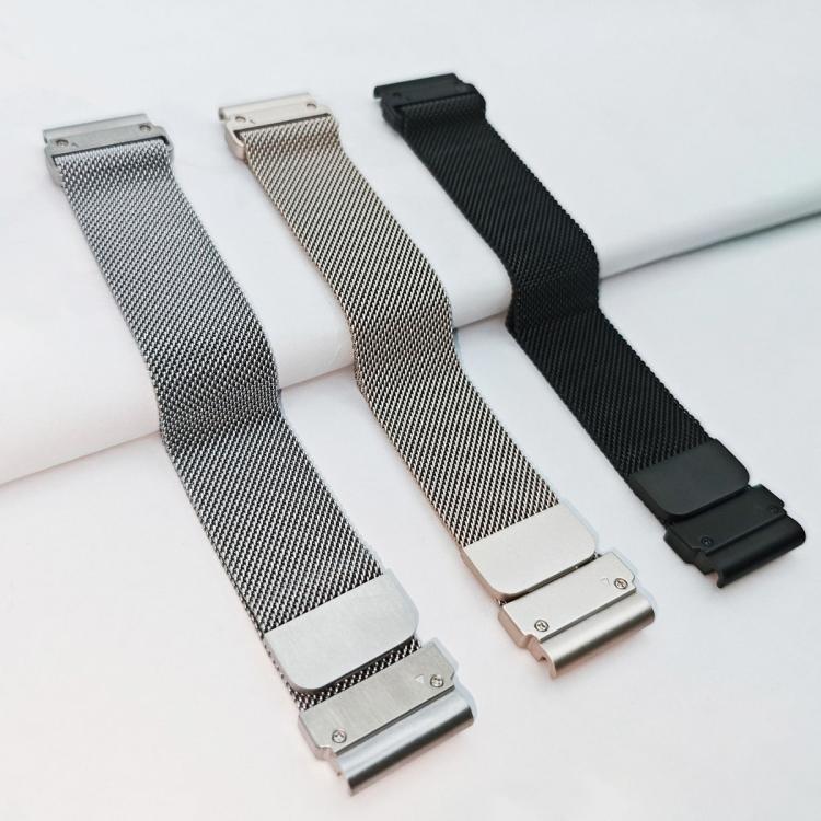 Integrated Tactix Milanese Magnetic Stainless Steel Watch Band, For Garmin 26mm, For Garmin 22mm, For Garmin 20mm