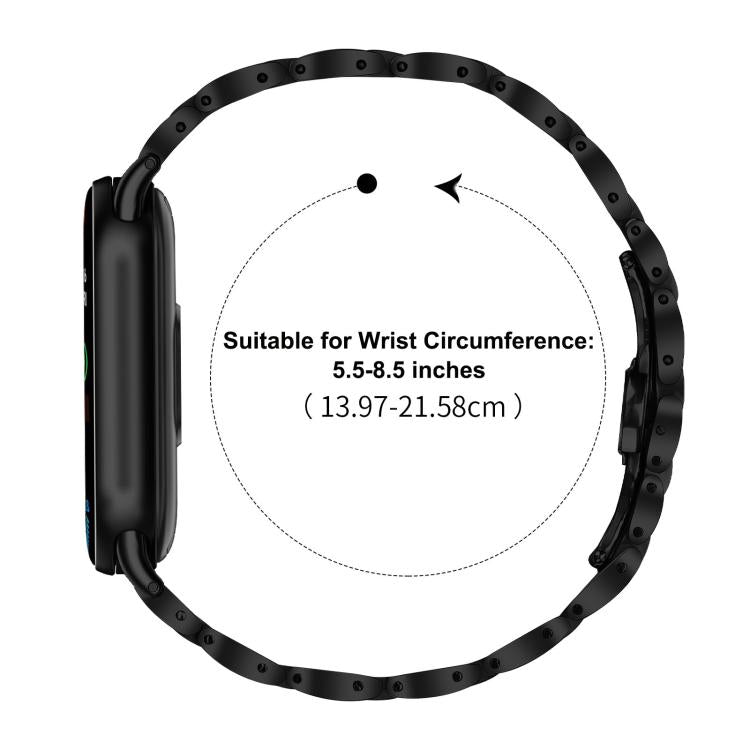 Slim Butterfly Buckle Metal Stainless Steel Watch Band, For Xiaomi Smart Band 11 / 10 / 9 / 8, For Xiaomi Smart Band 10 Pro / Redmi Watch6 / 5