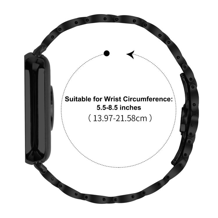 Slim Butterfly Buckle Metal Stainless Steel Watch Band, For Redmi Watch6/5/4/Xiaomi Band 9 Pro/8 Pro, For Xiaomi Smart Band 10 / 9 / 8