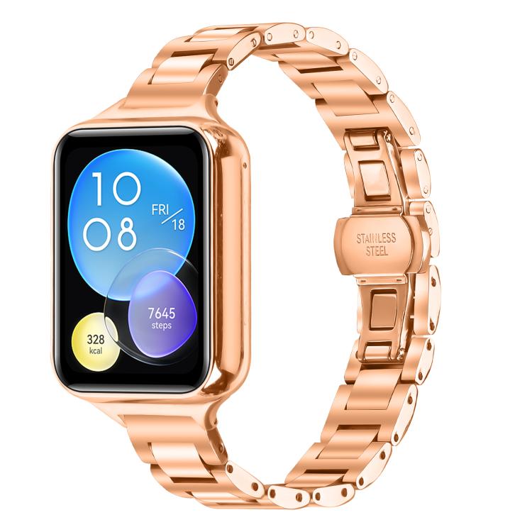 Slim Butterfly Buckle Metal Stainless Steel Watch Band, For Redmi Watch6/5/4/Xiaomi Band 9 Pro/8 Pro, For Xiaomi Smart Band 10 / 9 / 8