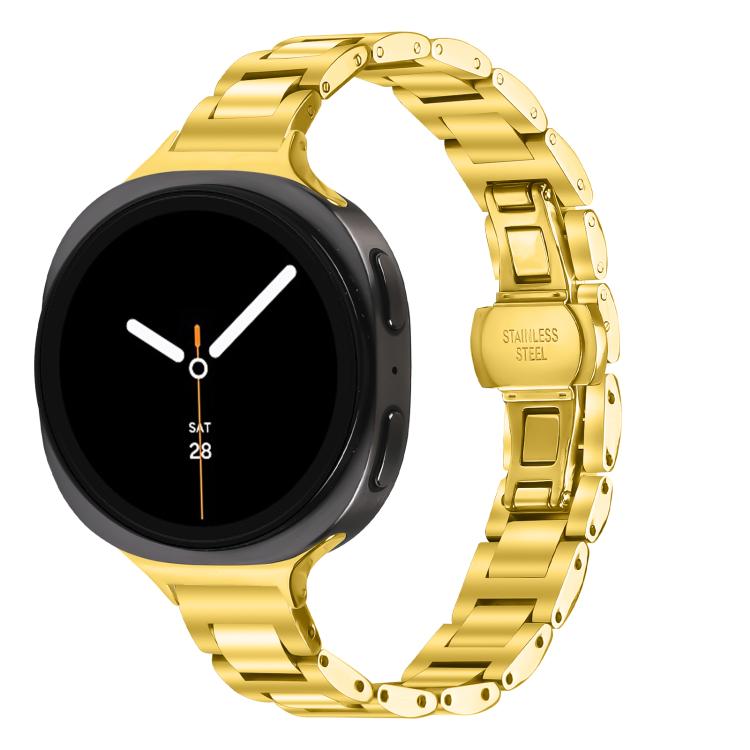 Slim Butterfly Buckle Metal Stainless Steel Watch Band, For Samsung Galaxy Ultra 47mm / Ultra 2025, For Samsung Galaxy Watch8 / Watch8 Classic