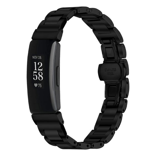 Slim Butterfly Buckle Metal Stainless Steel Watch Band, For Fitbit Inspire 3, For Fitbit Ace 3 / Ace 2 / Inspire 2