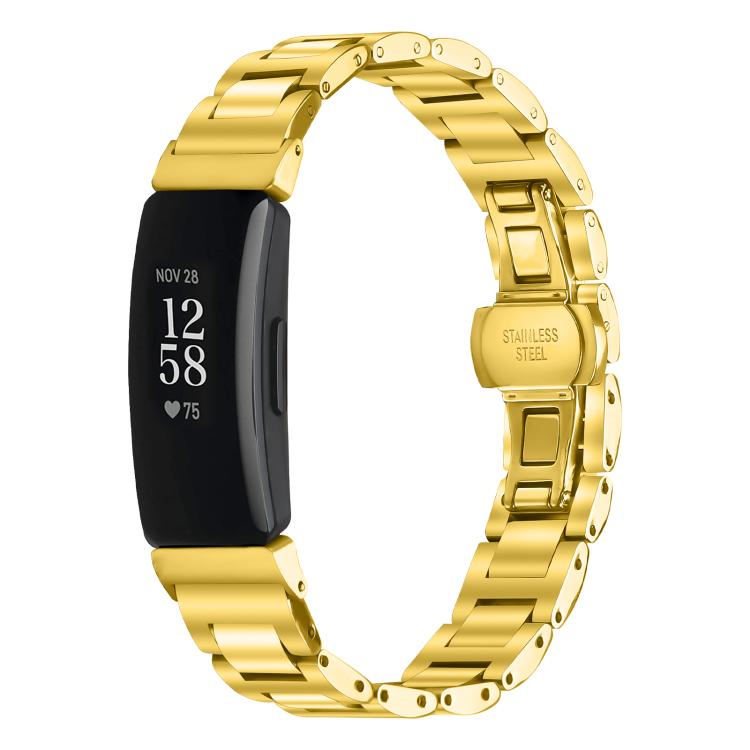 Slim Butterfly Buckle Metal Stainless Steel Watch Band, For Fitbit Inspire 3, For Fitbit Ace 3 / Ace 2 / Inspire 2