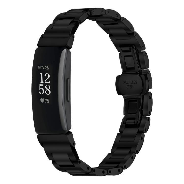 Slim Butterfly Buckle Metal Stainless Steel Watch Band, For Fitbit Inspire 3, For Fitbit Ace 3 / Ace 2 / Inspire 2