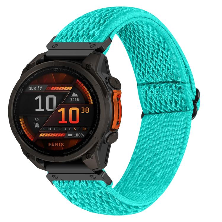 Wave Pattern Elastic Woven Nylon Watch Band, For Garmin 22mm, For Garmin 26mm, For Garmin 20mm
