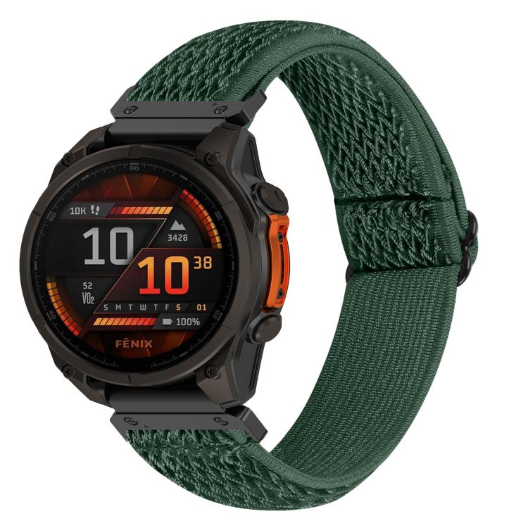 Wave Pattern Elastic Woven Nylon Watch Band, For Garmin 22mm, For Garmin 26mm, For Garmin 20mm
