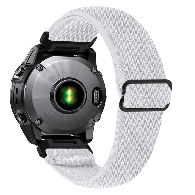 Wave Pattern Elastic Woven Nylon Watch Band, For Garmin 22mm, For Garmin 26mm, For Garmin 20mm