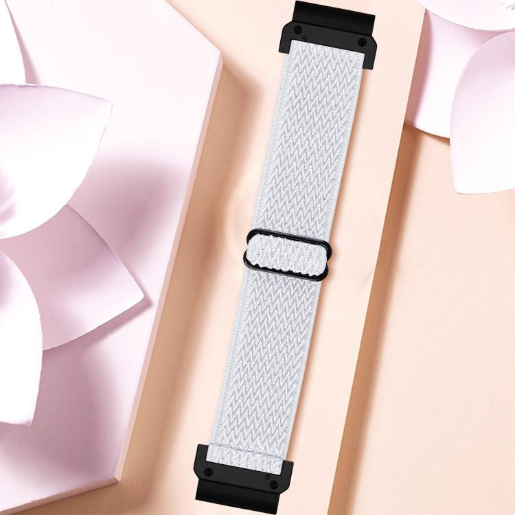 Wave Pattern Elastic Woven Nylon Watch Band, For Garmin 22mm, For Garmin 26mm, For Garmin 20mm