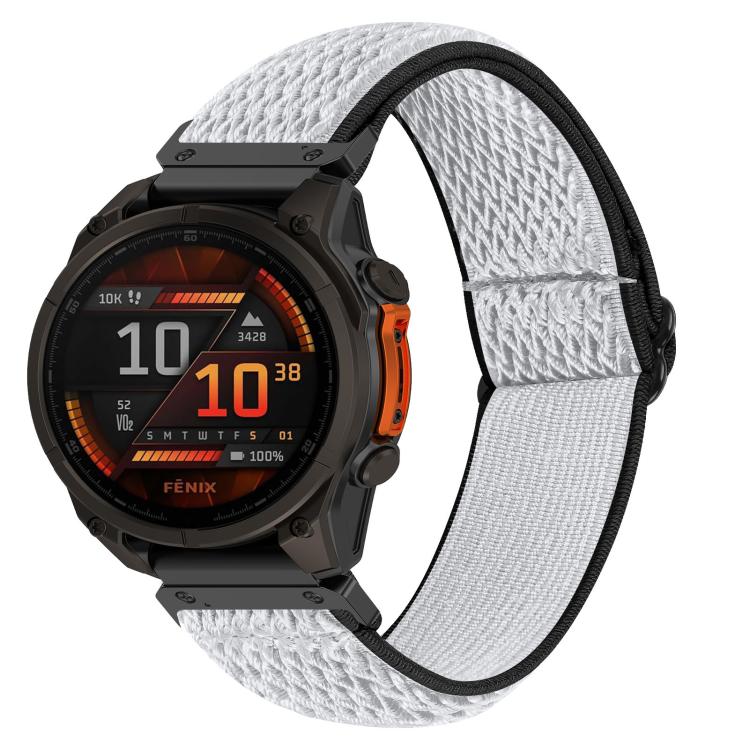 Wave Pattern Elastic Woven Nylon Watch Band, For Garmin 22mm, For Garmin 26mm, For Garmin 20mm
