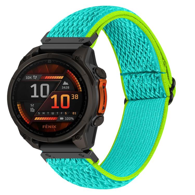 Wave Pattern Elastic Woven Nylon Watch Band, For Garmin 22mm, For Garmin 26mm, For Garmin 20mm