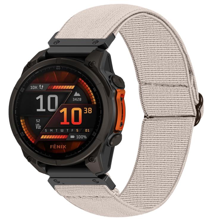 Solid Color Elastic Nylon Watch Band, For Garmin 26mm