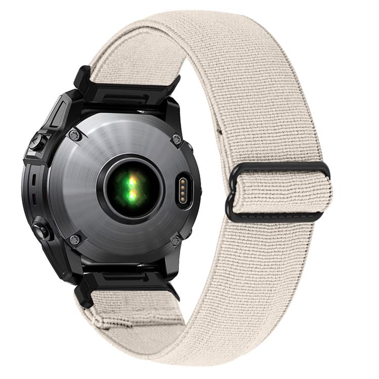Solid Color Elastic Nylon Watch Band, For Garmin 26mm