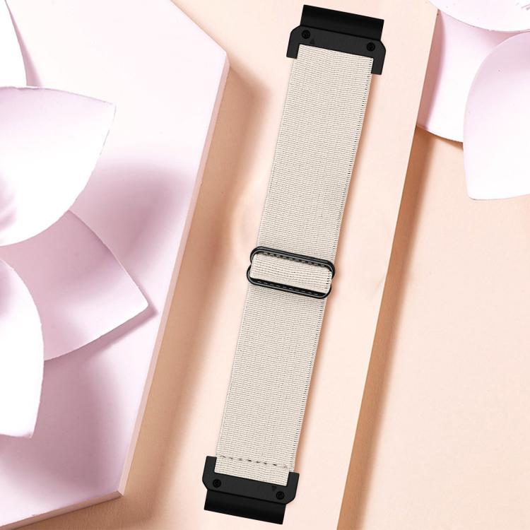 Solid Color Elastic Nylon Watch Band, For Garmin 26mm
