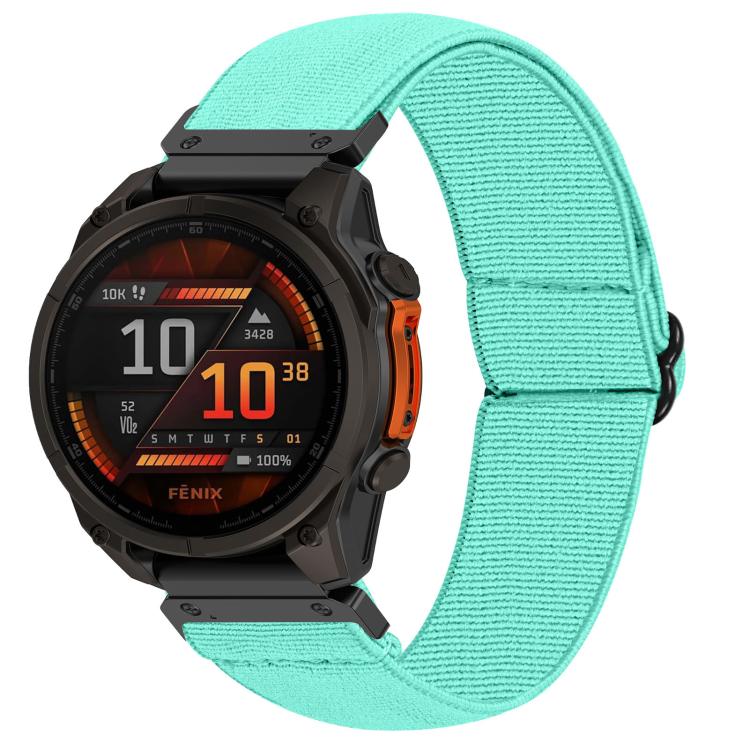 Solid Color Elastic Nylon Watch Band, For Garmin 26mm