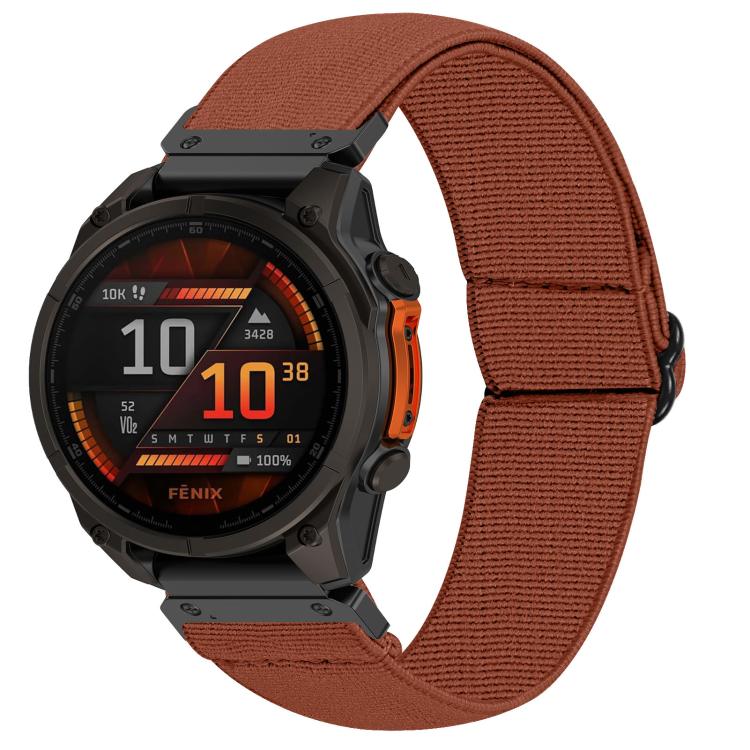 Solid Color Elastic Nylon Watch Band, For Garmin 26mm