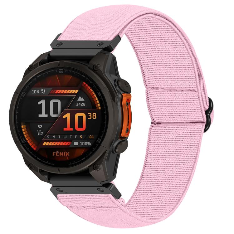 Solid Color Elastic Nylon Watch Band, For Garmin 26mm