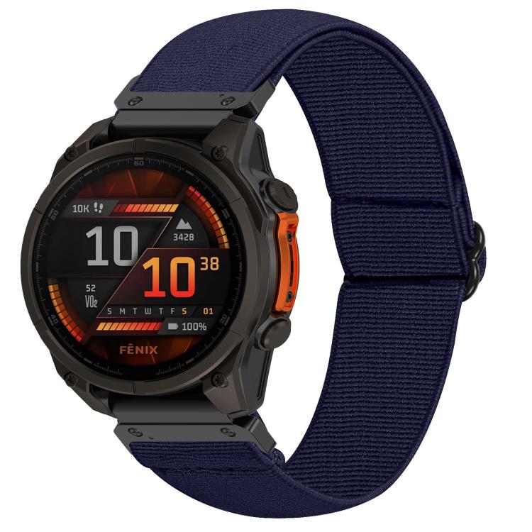 Solid Color Elastic Nylon Watch Band, For Garmin 26mm