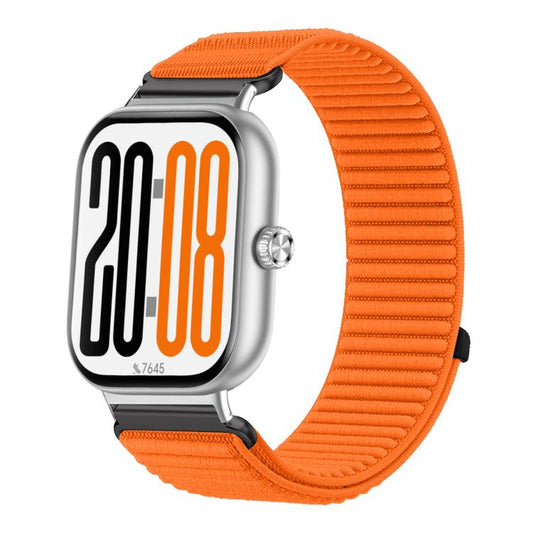 Woven Nylon Hook And Loop Fastener Metal Interface Watch Band, For Honor Watch X5