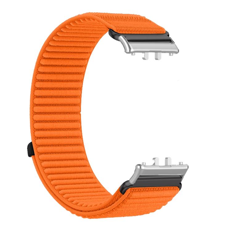Woven Nylon Hook And Loop Fastener Metal Interface Watch Band, For Honor Watch X5