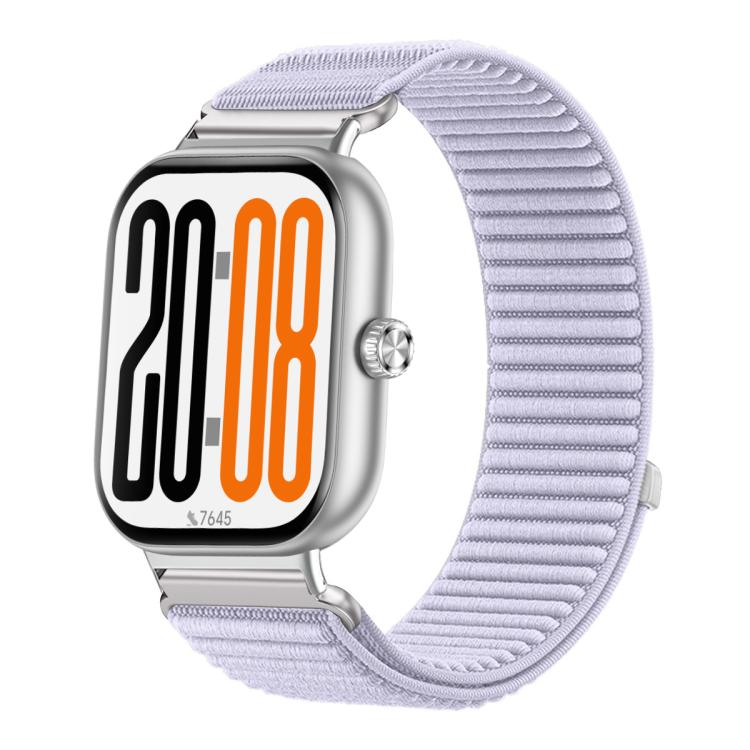 Woven Nylon Hook And Loop Fastener Metal Interface Watch Band, For Honor Watch X5