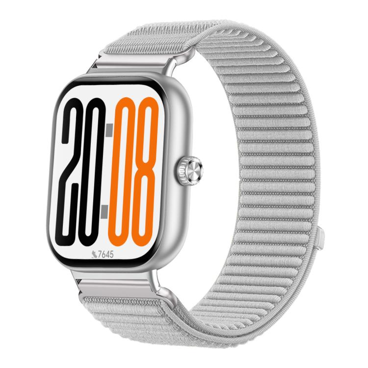 Woven Nylon Hook And Loop Fastener Metal Interface Watch Band, For Honor Watch X5