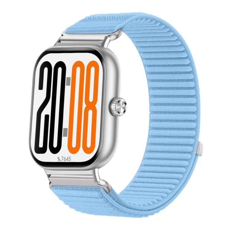 Woven Nylon Hook And Loop Fastener Metal Interface Watch Band, For Honor Watch X5
