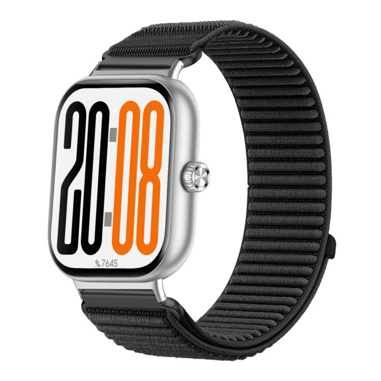 Woven Nylon Hook And Loop Fastener Metal Interface Watch Band, For Honor Watch X5